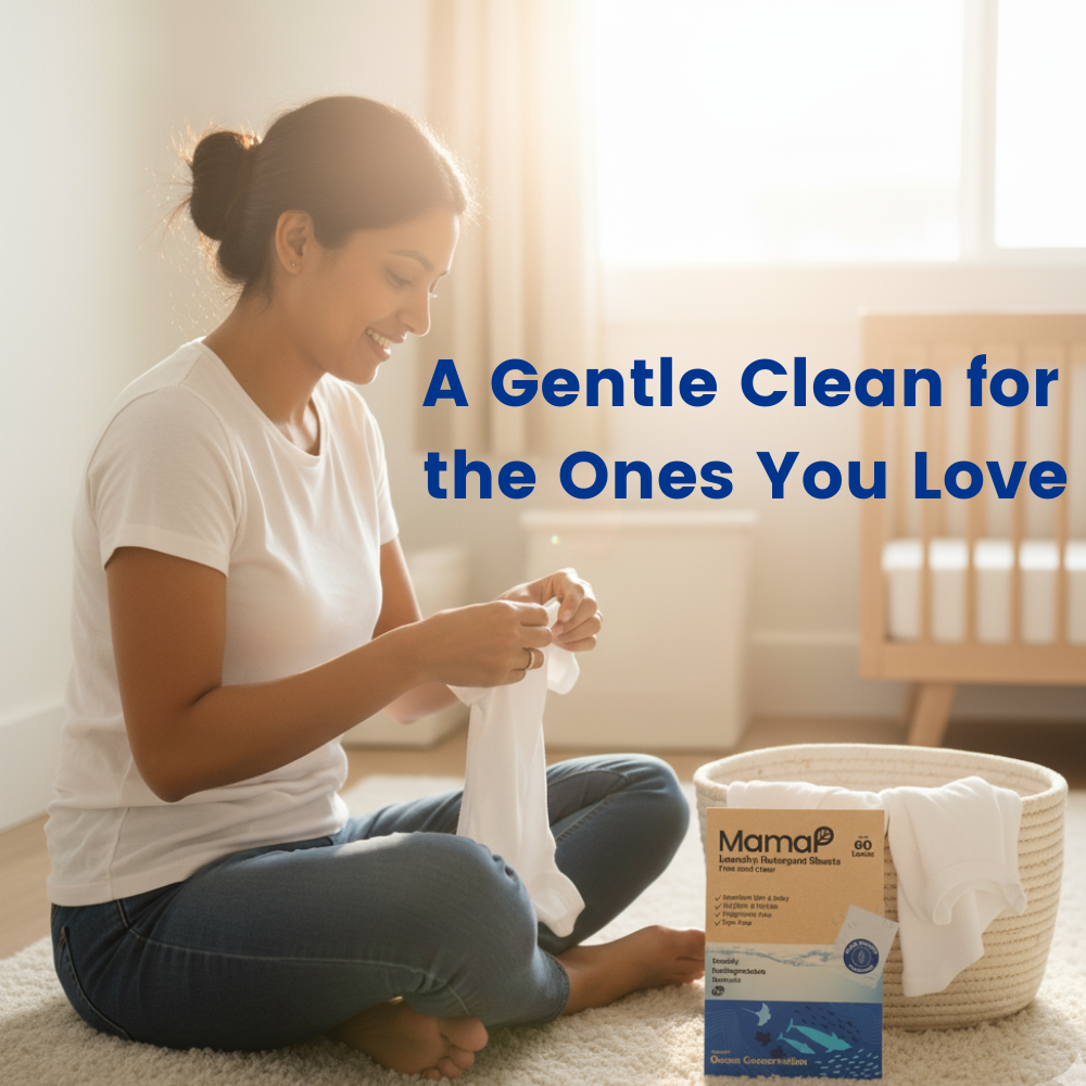 Unscented SLS-Free Laundry Detergent - Hypoallergenic & Eco-Friendly - MamaP bamboo toothbrush