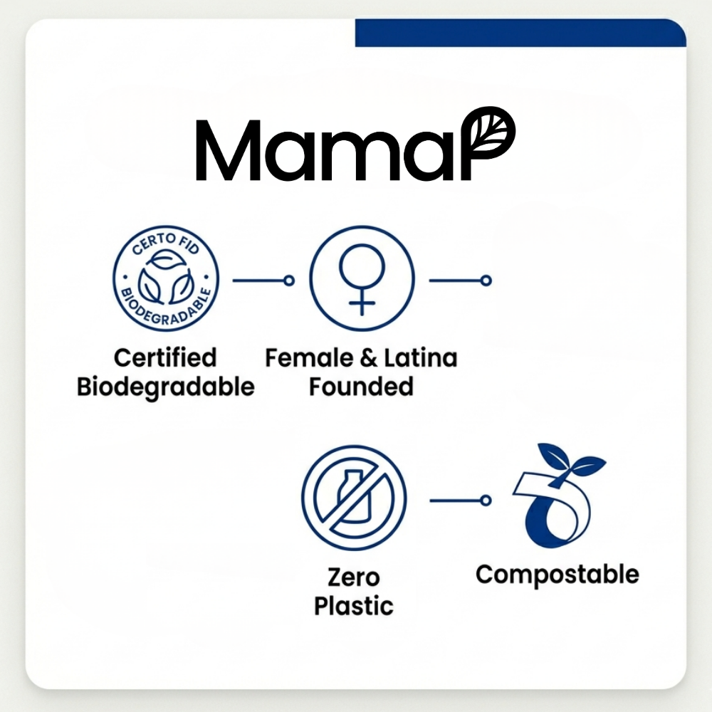 MamaP laundry detergent sheets packaging — plastic-free, biodegradable