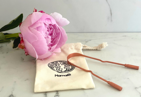 All New! Copper Tongue Scraper - MamaP bamboo toothbrush