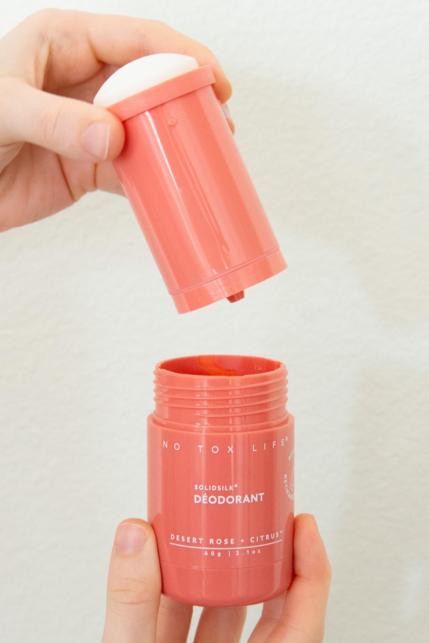 SOLIDSILK® Refillable Deodorant (Desert Rose + Citrus) - Extra Strength - No Tox Life® - MamaP bamboo toothbrush