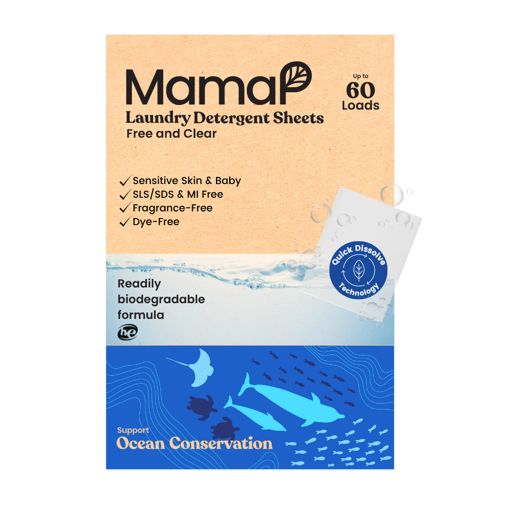 Unscented SLS-Free Laundry Detergent Sheets - Hypoallergenic & Eco-Friendly