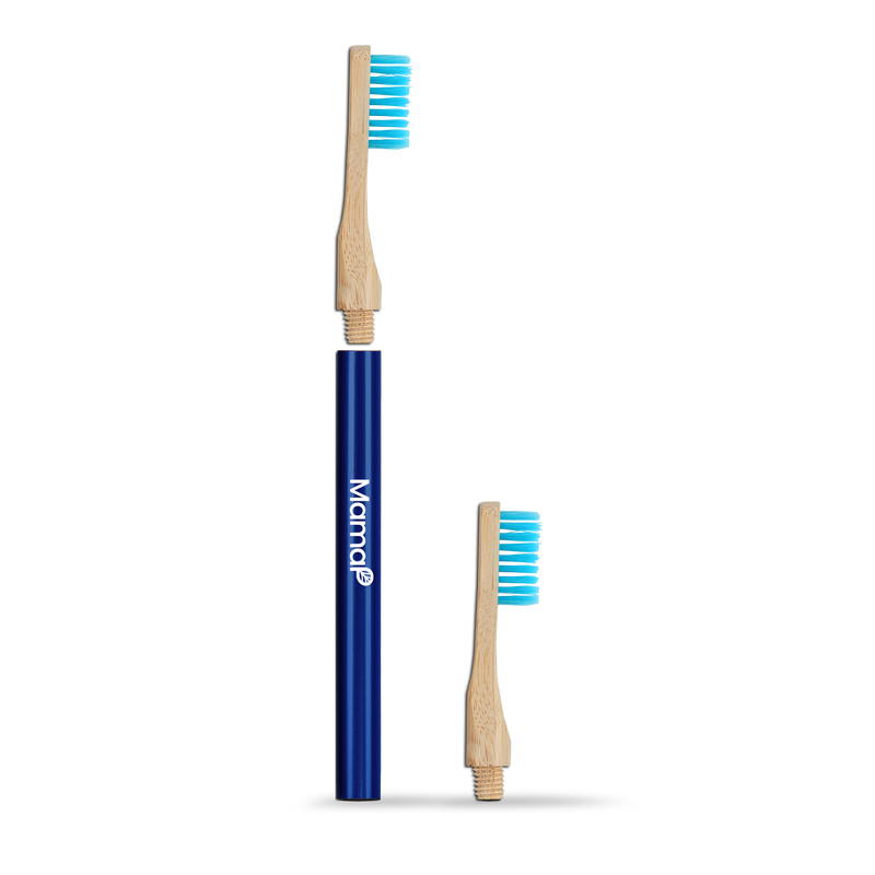 Revolve Manual Toothbrush with Replaceable Head - Ocean Conservation - MamaP bamboo toothbrush