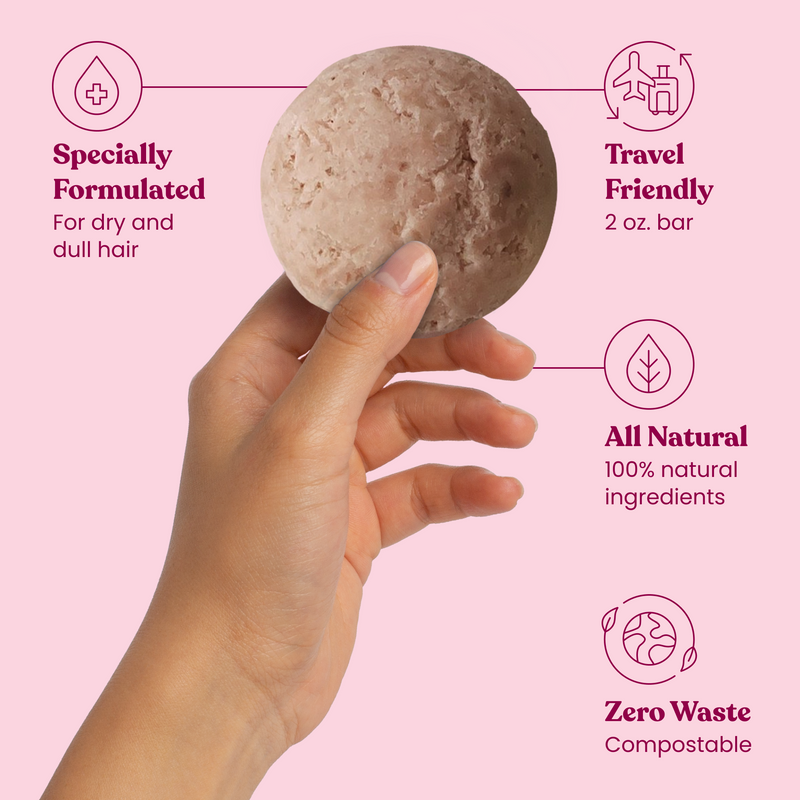 Hydrating Hair Shampoo Bar W/ Rosehip Powder - MamaP bamboo toothbrush