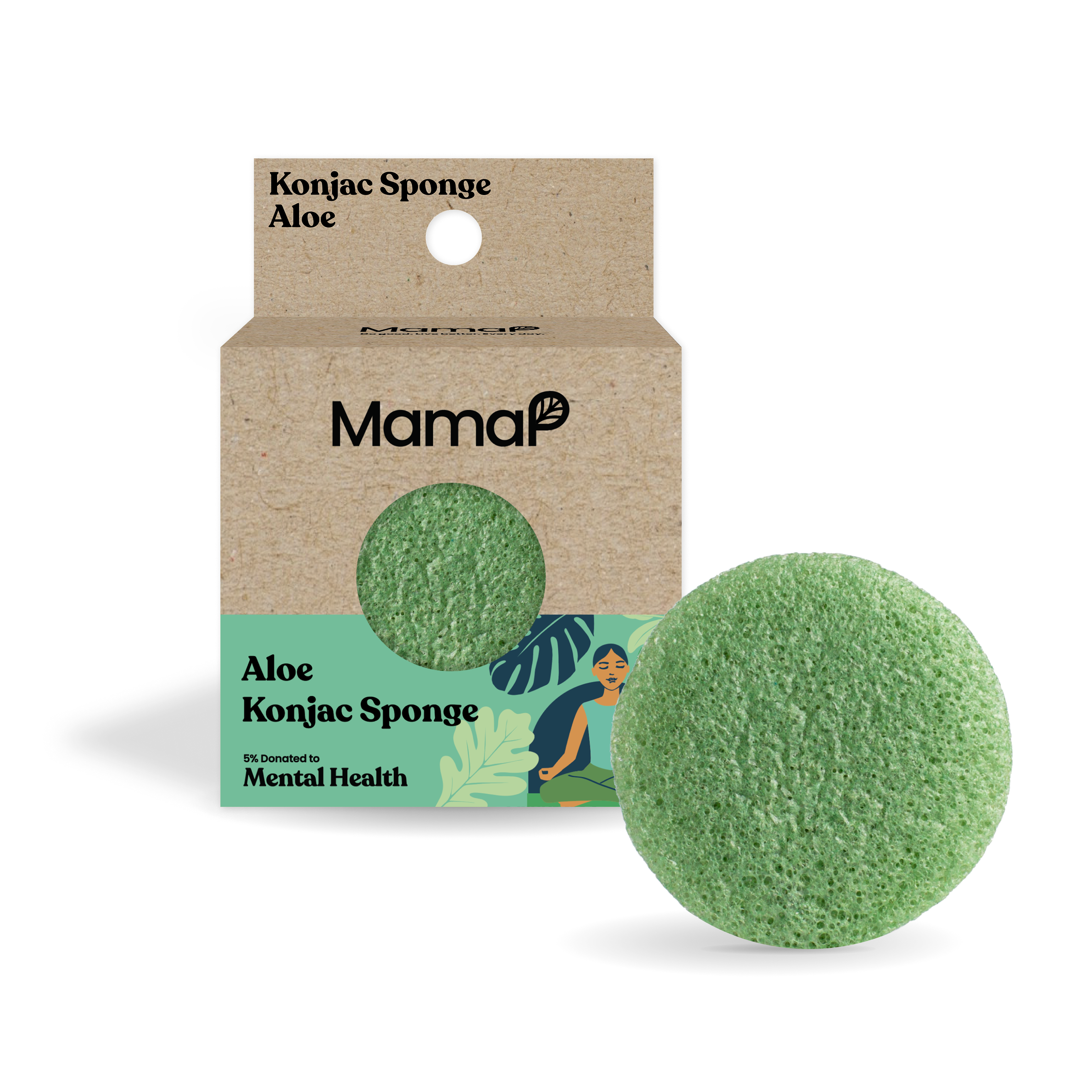 Hydrating Aloe Konjac Face or Body Sponge - MamaP bamboo toothbrush