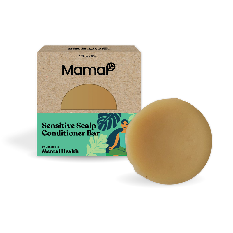 Sensitive Scalp Hair Conditioner Bar - MamaP bamboo toothbrush