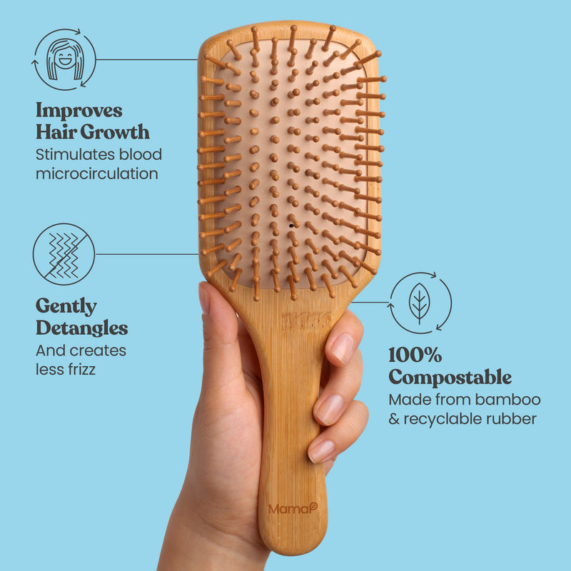 MamaP Bamboo Hair Brush - Ocean Concervation - MamaP bamboo toothbrush