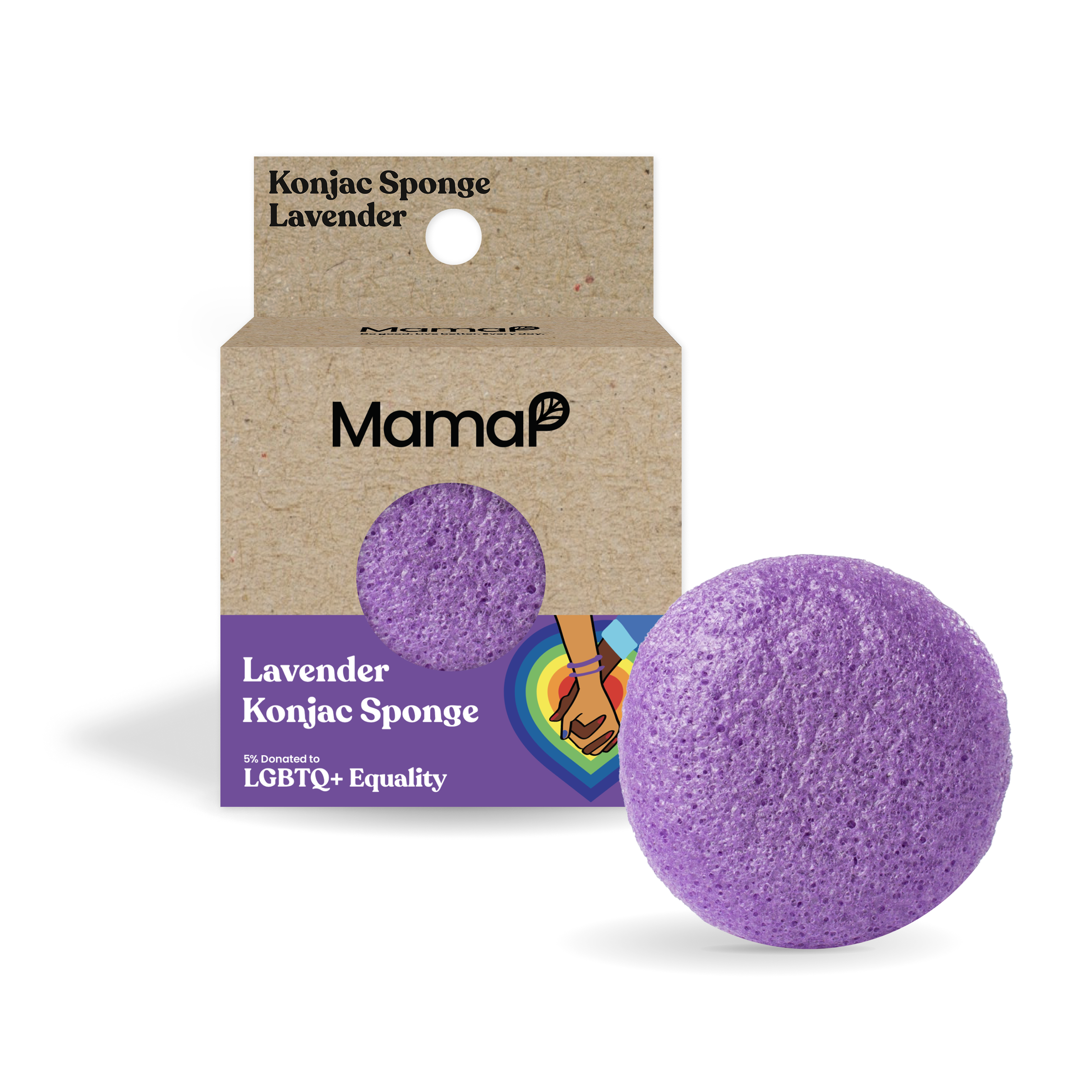 LGBTQ+ Equality Konjac Face or Body Sponge - MamaP bamboo toothbrush
