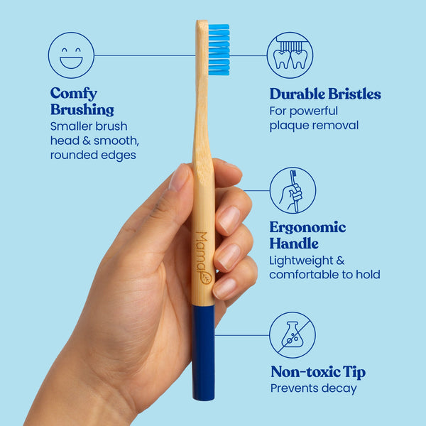 Ocean Conservation Bamboo Toothbrush - MamaP bamboo toothbrush