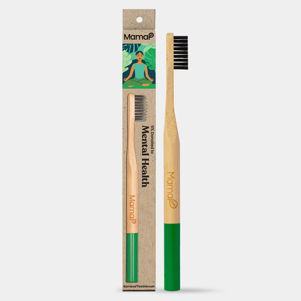 Mental Health Bamboo Toothbrush - MamaP bamboo toothbrush