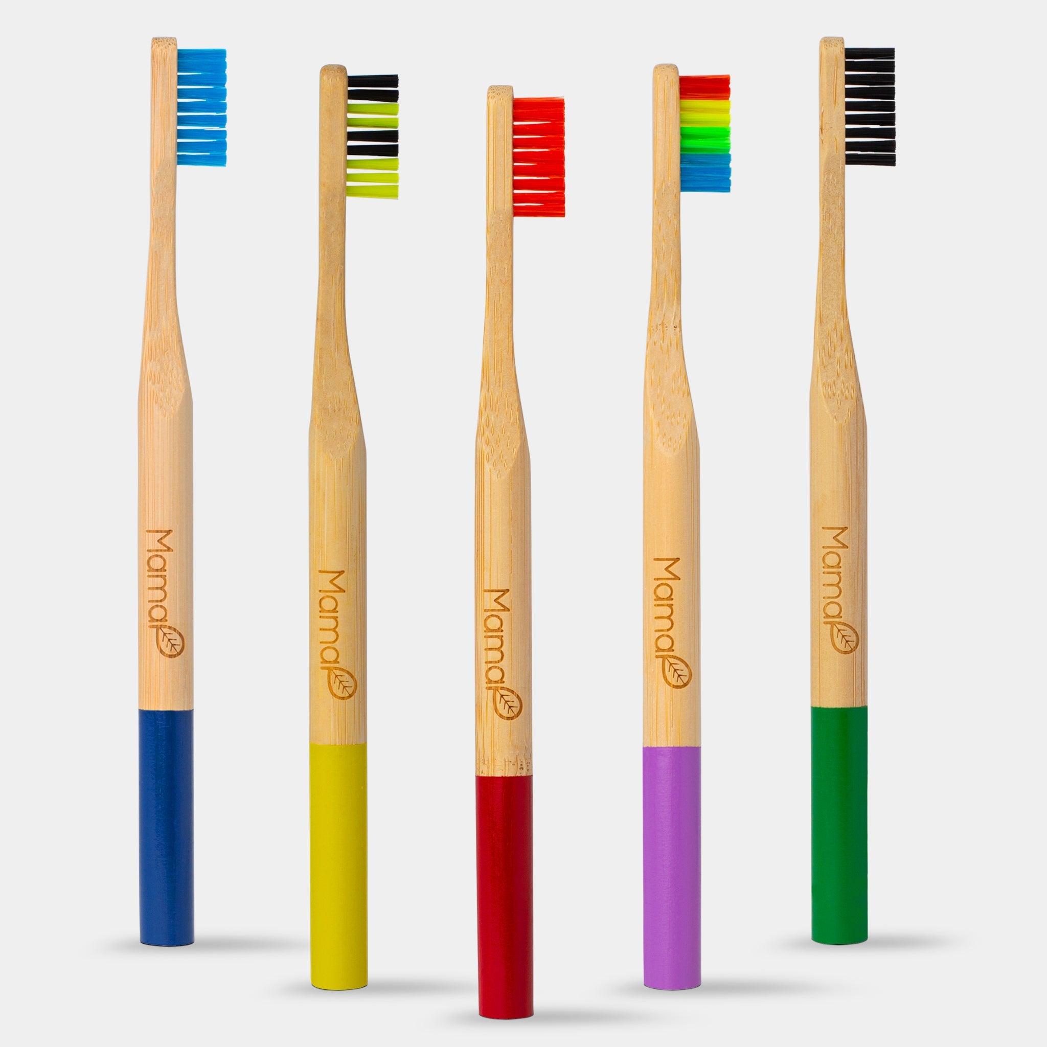 High Five All Causes Bamboo Toothbrushes 5 pack - MamaP bamboo toothbrush