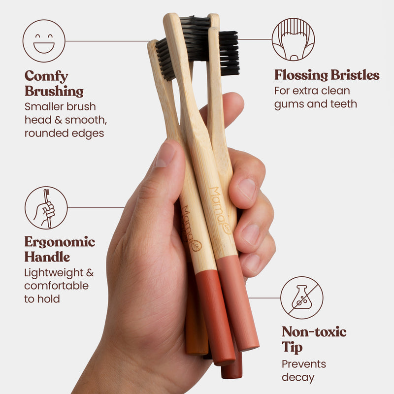 Reform 5pk Bamboo Toothbrushes - MamaP bamboo toothbrush