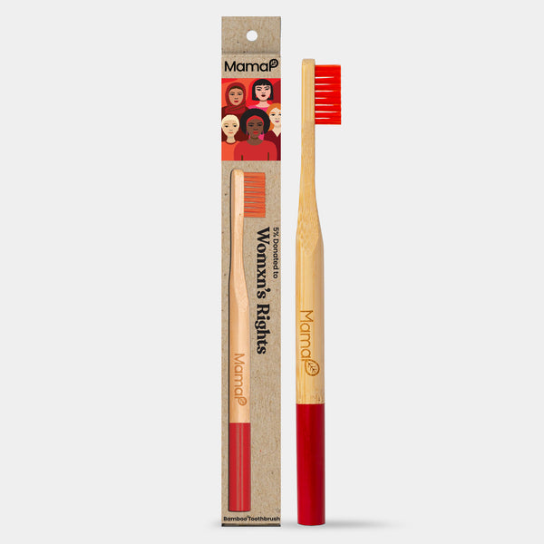 Womxn's Rights Bamboo Toothbrush - MamaP bamboo toothbrush