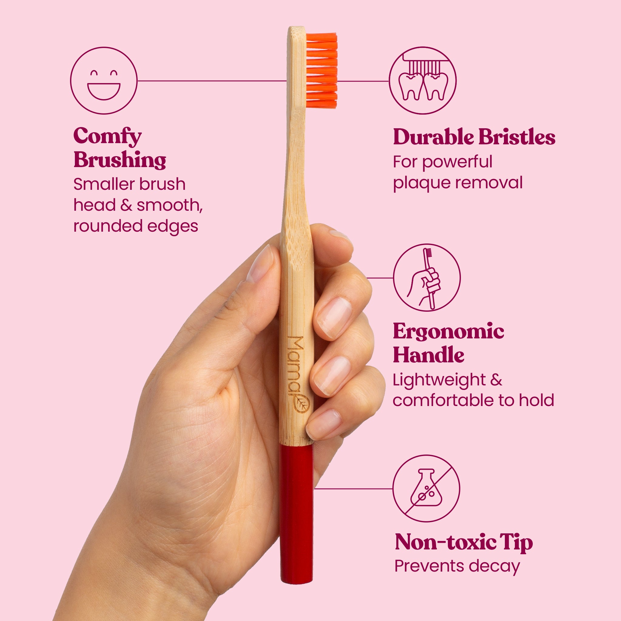 Womxn's Rights Bamboo Toothbrush - MamaP bamboo toothbrush