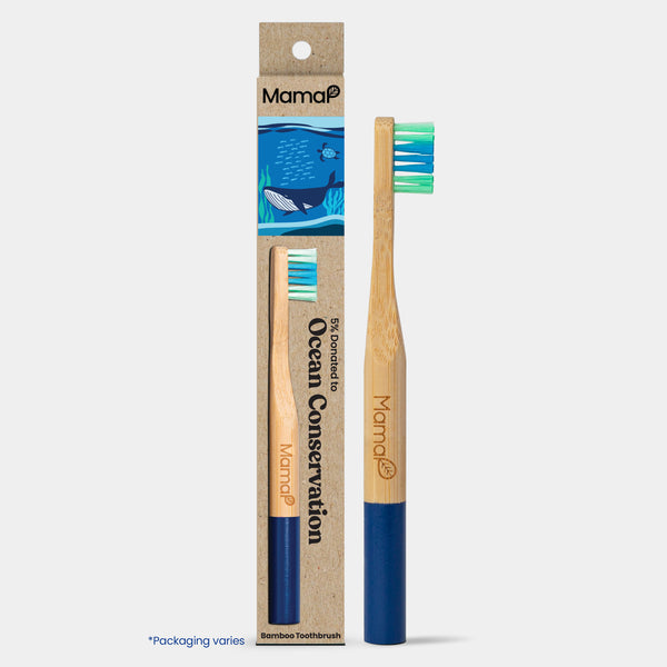 Ocean Conservation Kids Bamboo Toothbrush - MamaP bamboo toothbrush