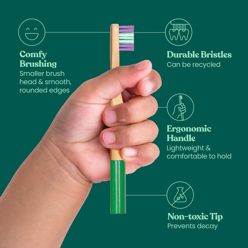 NEW! Mental Health Kids Bamboo Toothbrush - MamaP bamboo toothbrush