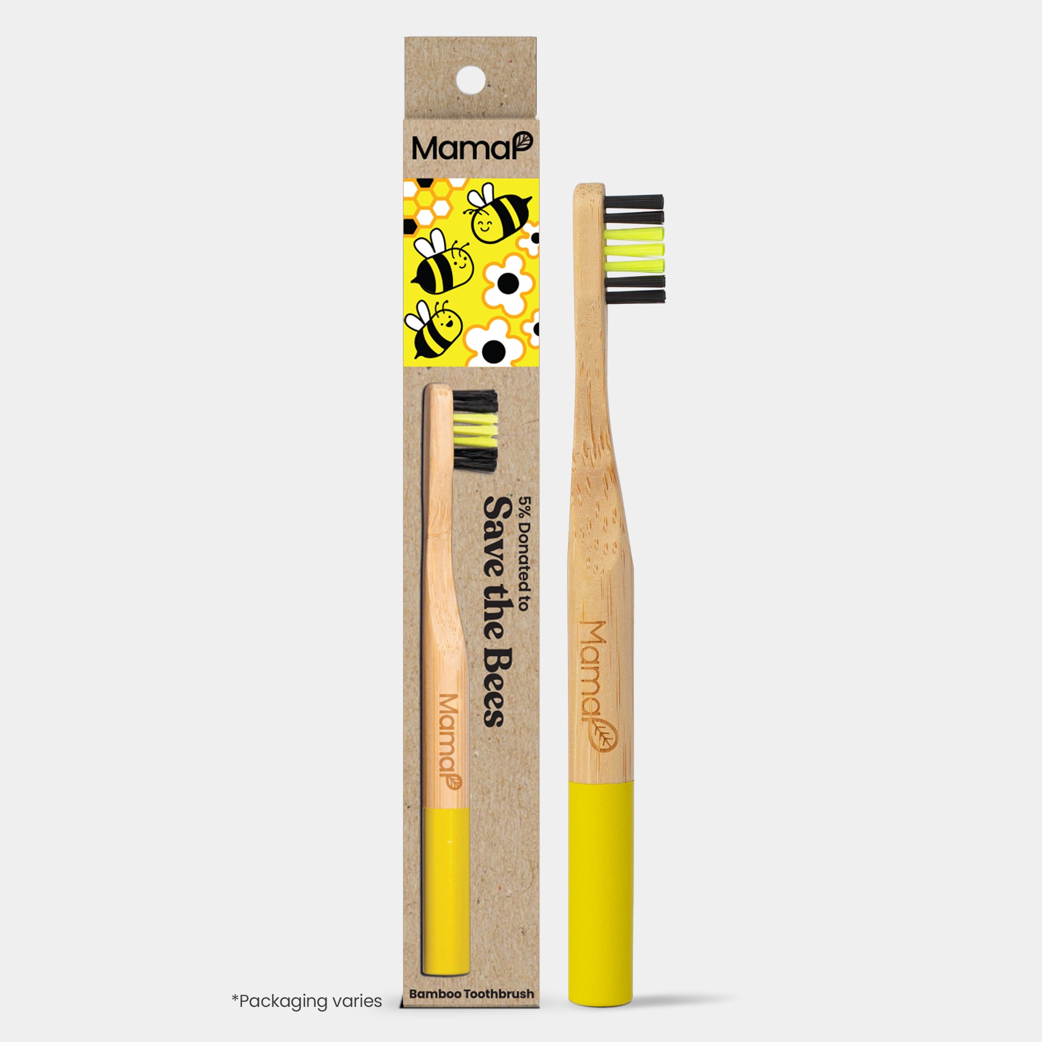 Save The Bees Kids Bamboo Toothbrush - MamaP bamboo toothbrush