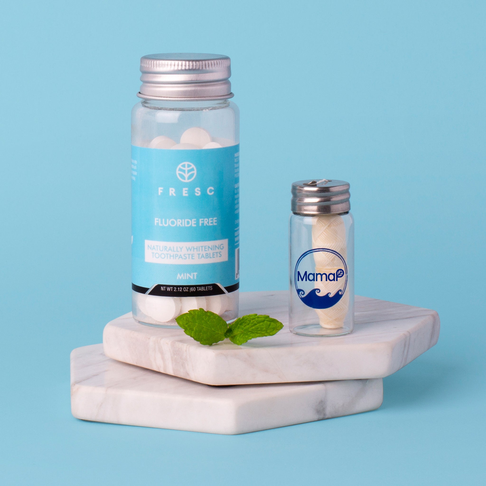 Vegan Dental Floss Ocean Concervation - MamaP bamboo toothbrush